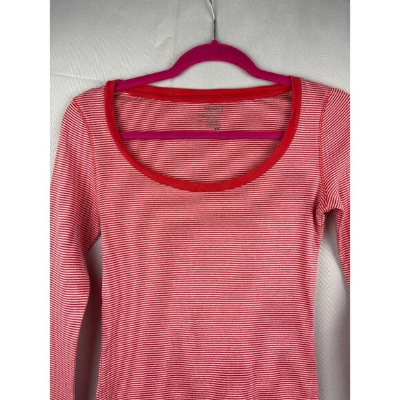 Old Navy Red & White Striped Long Sleeve Top S - Picture 1 of 4